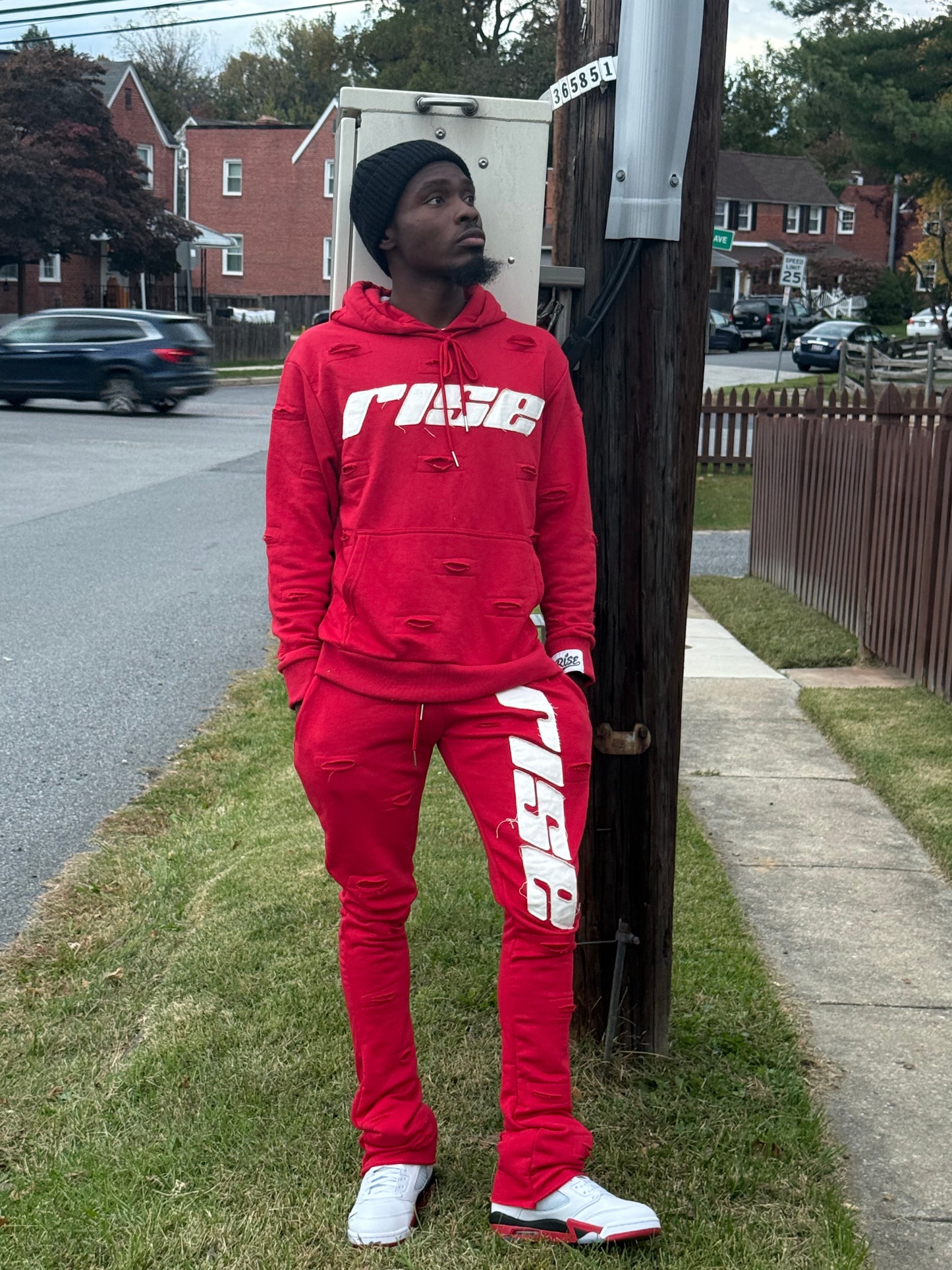 RISE Distressed Sweatshirt