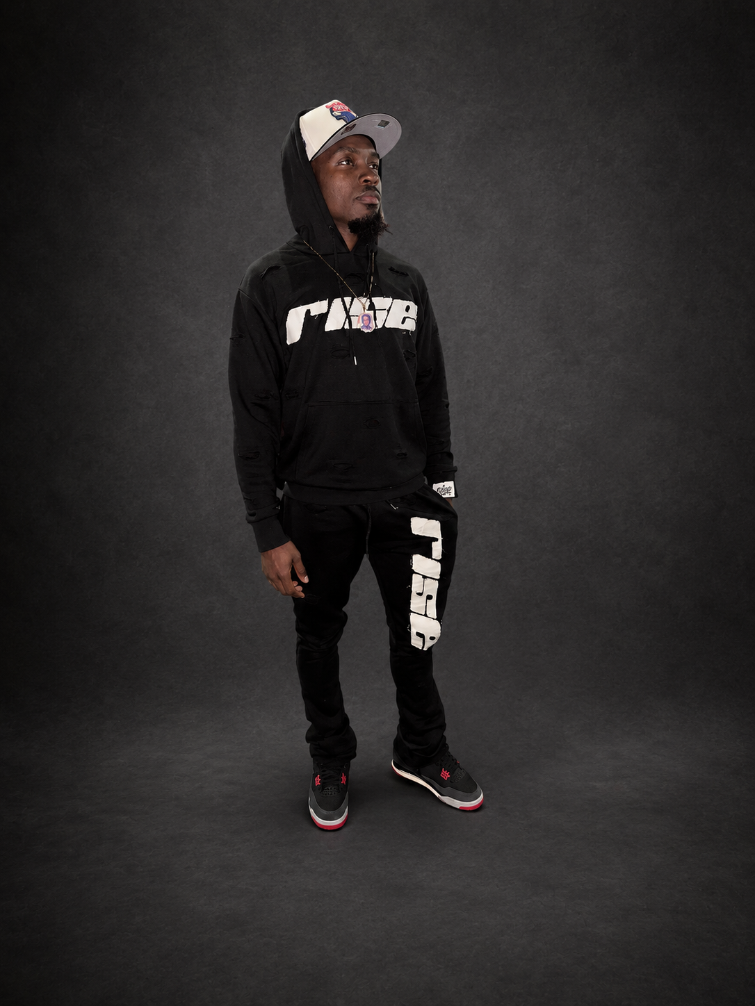 RISE Distressed Sweatsuit Set