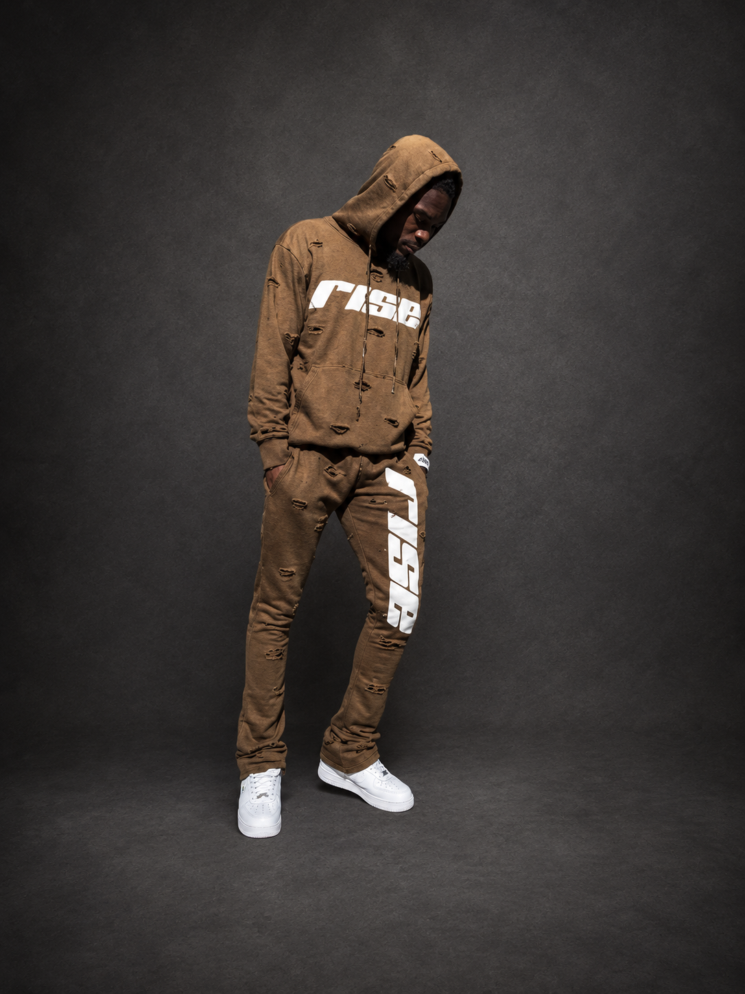 RISE Distressed Sweatsuit Set